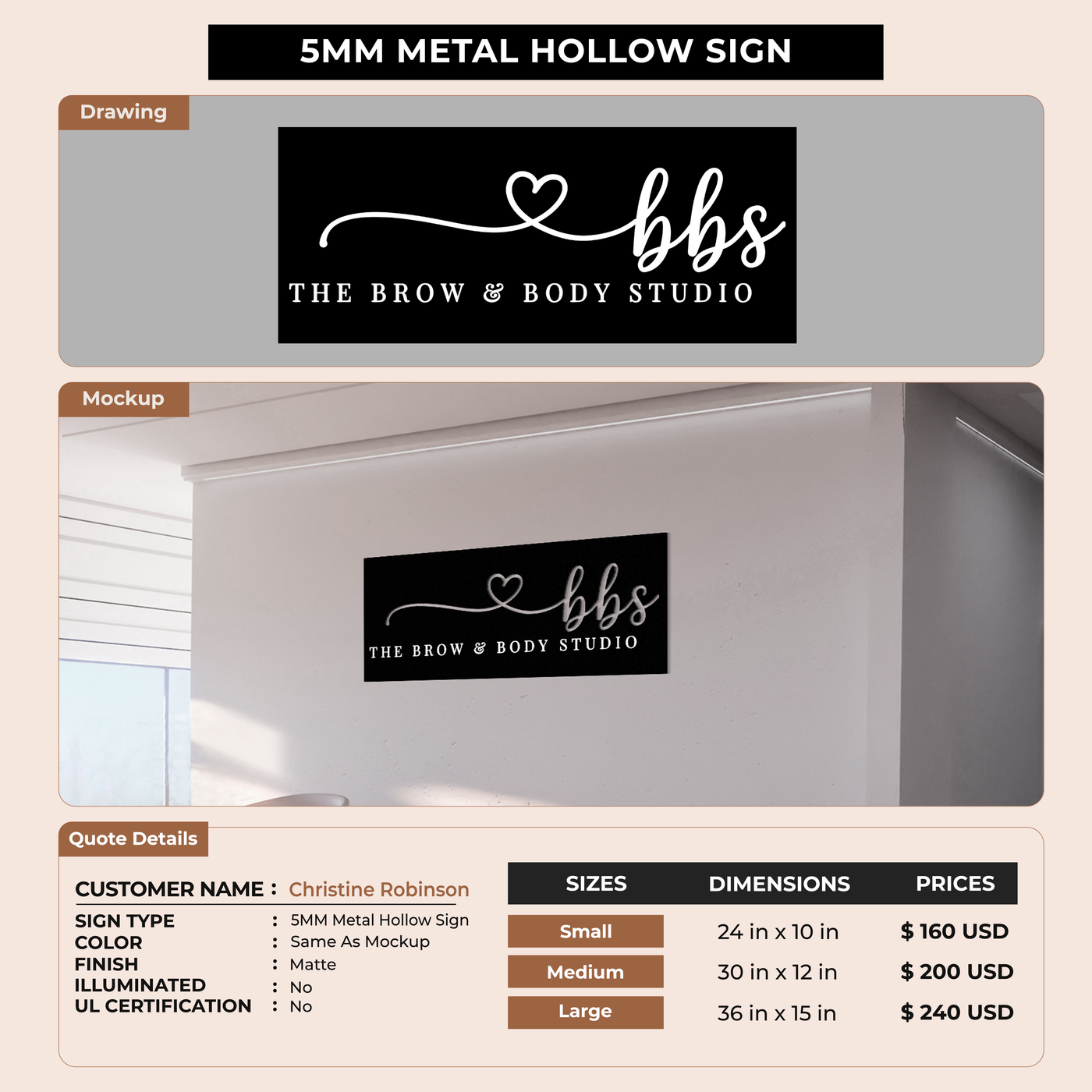 Custom Signs for Christine Robinson