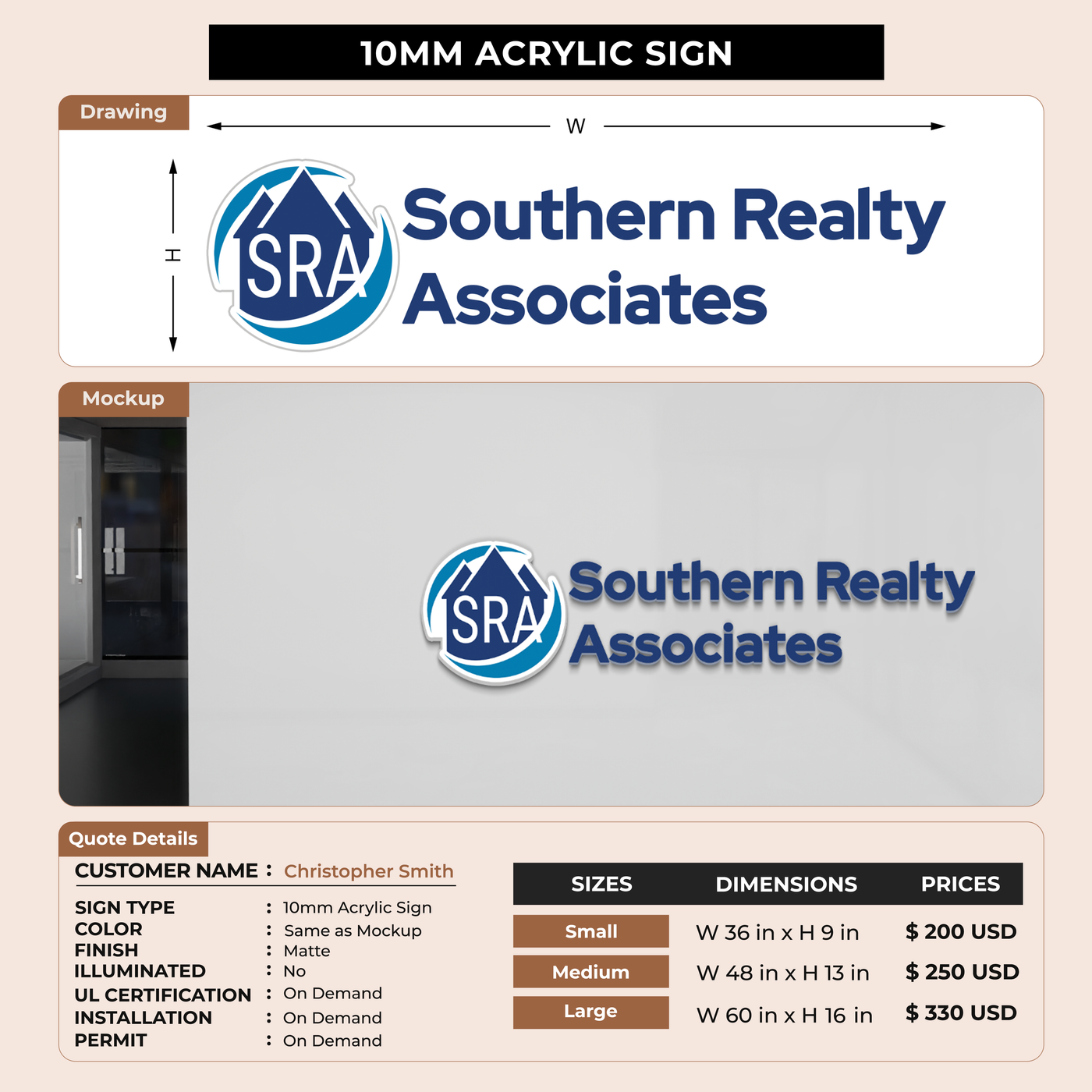 Custom Sign For Christopher Smith