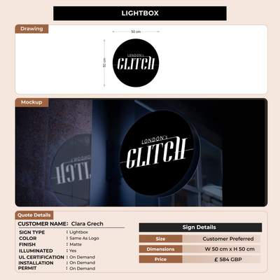 Custom Signs for Clara Grech