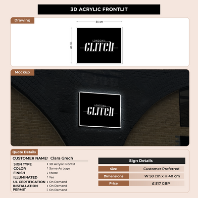 Custom Signs for Clara Grech
