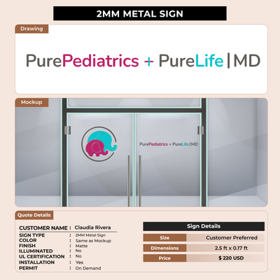 Custom Signs for Claudia Rivera