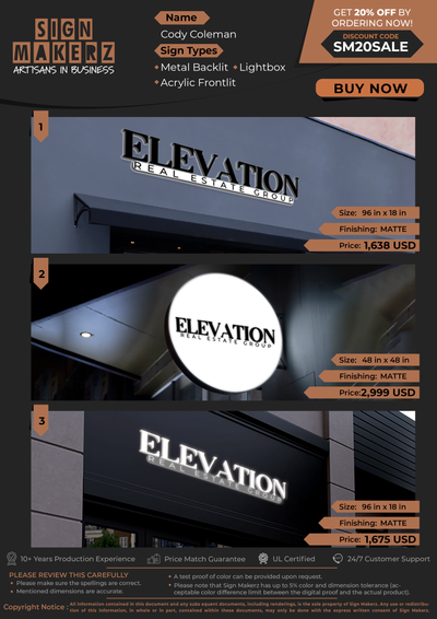 Business Signs for Cody Coleman