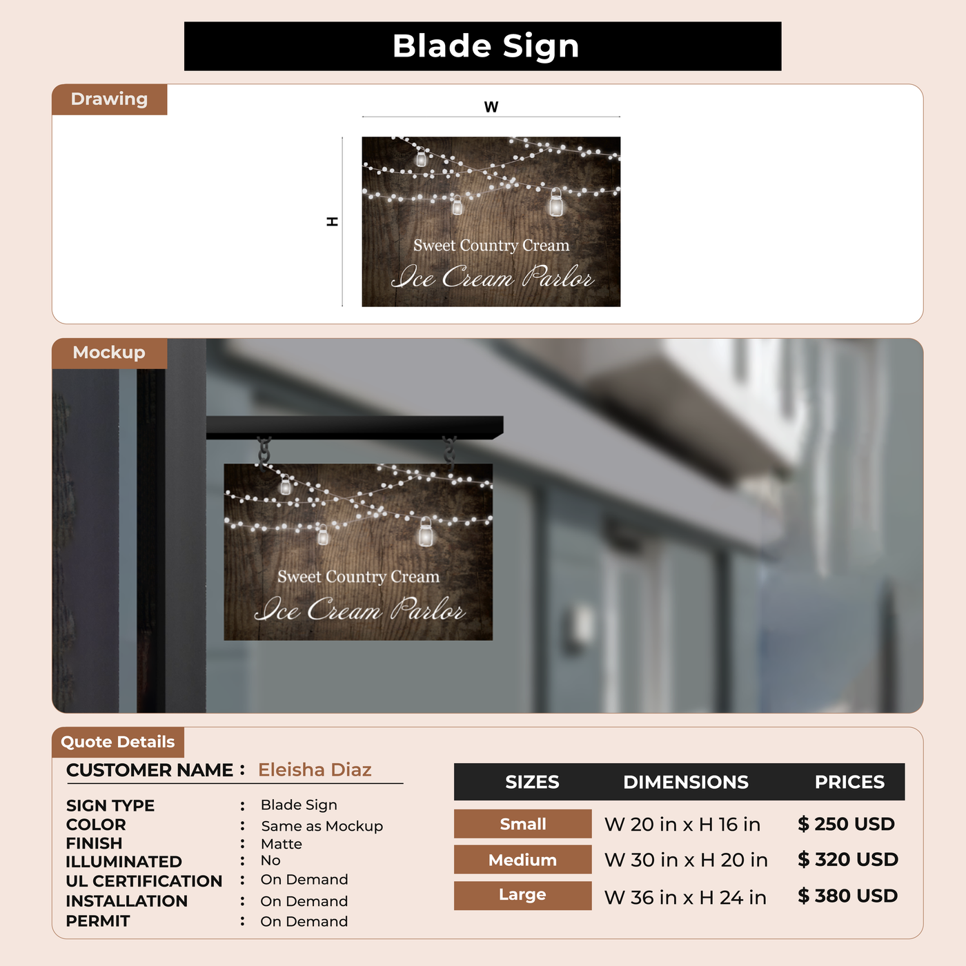 Blade Sign for Eleisha Diaz