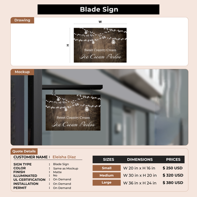 Blade Sign for Eleisha Diaz