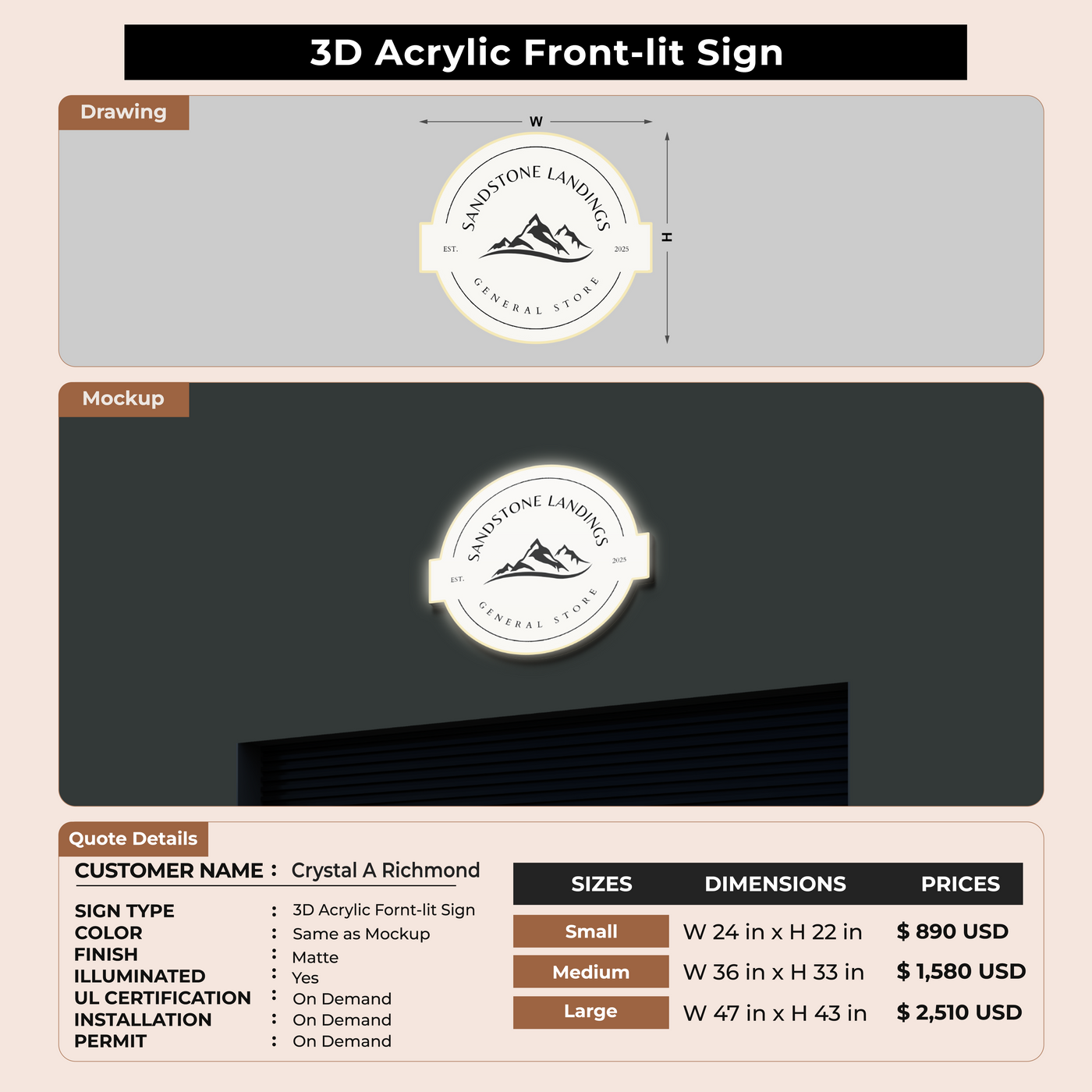 Custom Signs For Crystal A Richmond