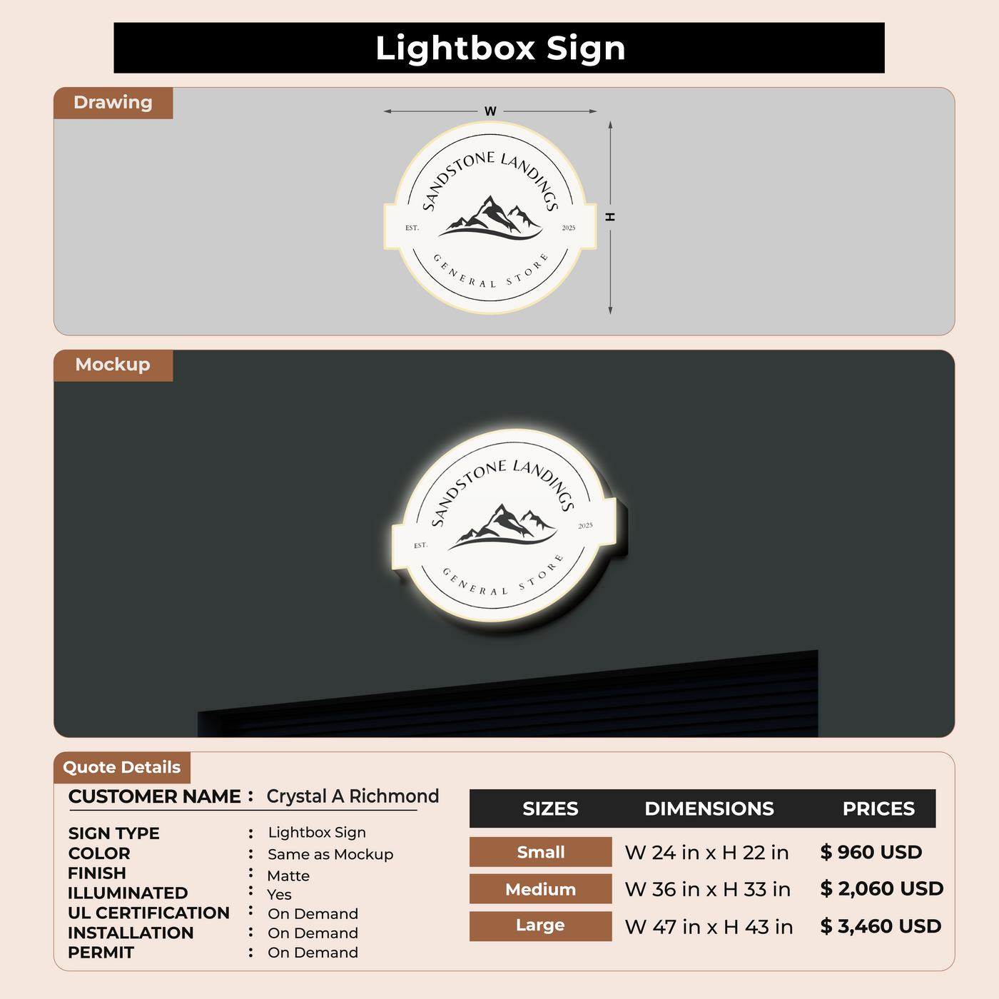 Custom Signs For Crystal A Richmond