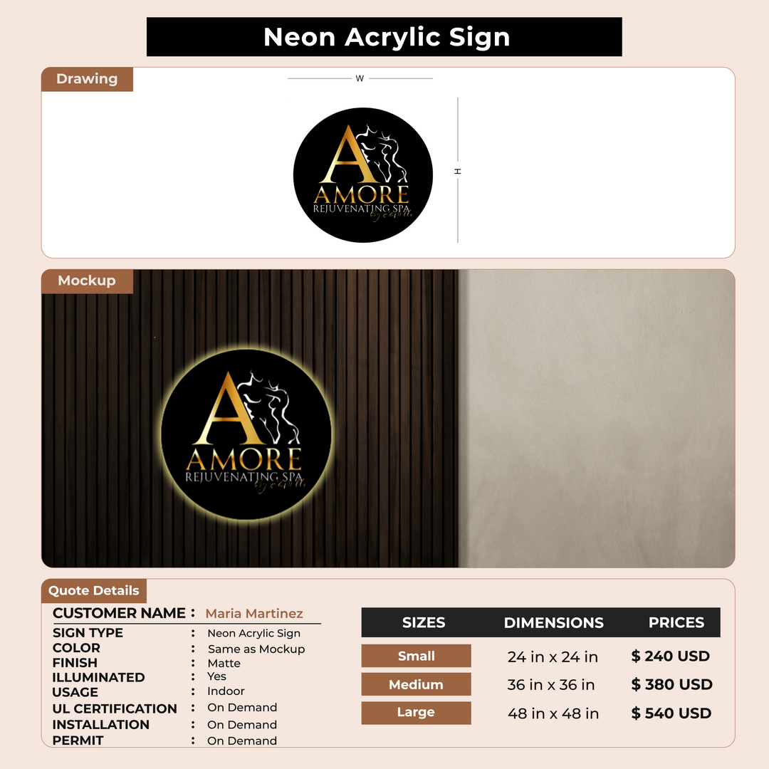 custom signs for Maria Martinez