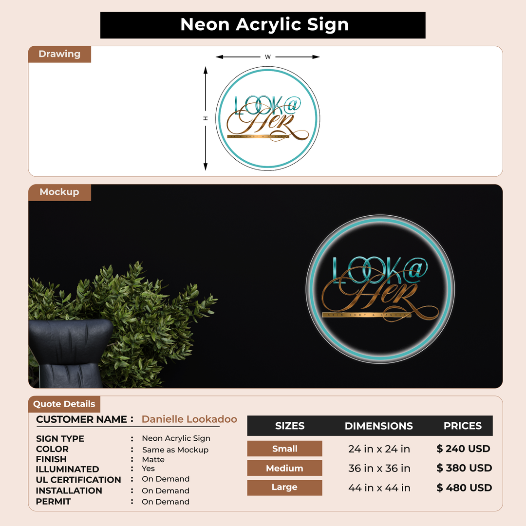 Business Signage for Danielle Lookadoo