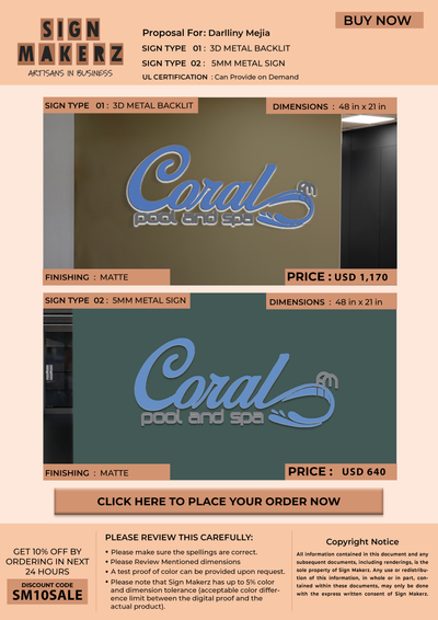 Business Signage for Darlliny Mejia
