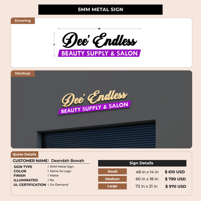Custom Signs For Deandah Bowah