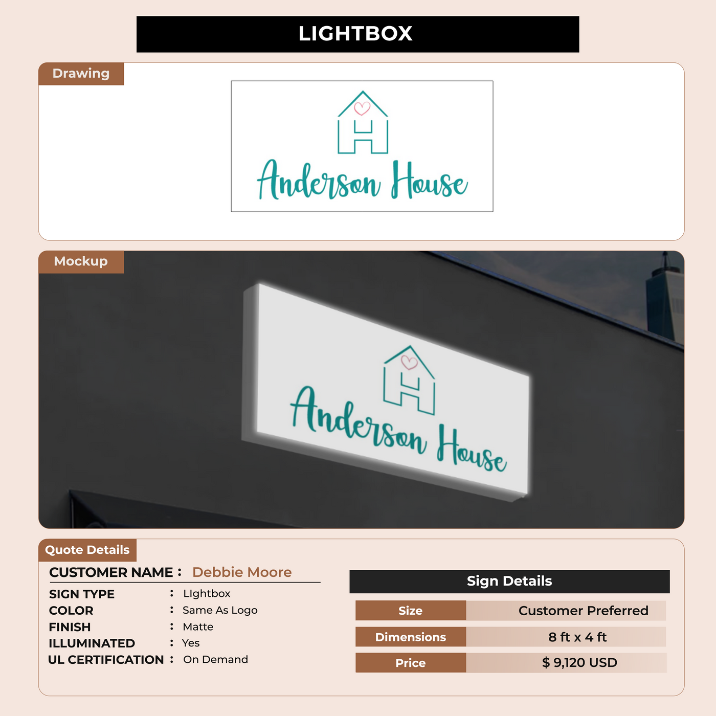 Custom Signs for Debbie Moore
