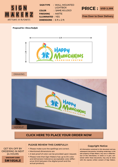 Light Box Sign for Dince Radjah