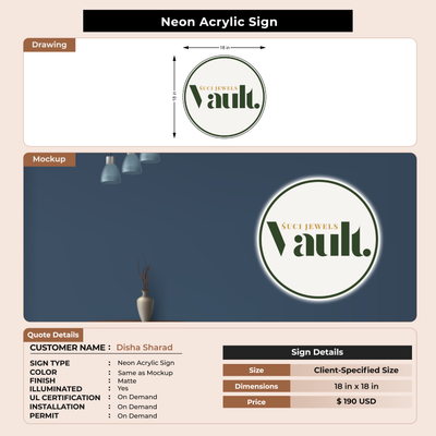Business signage for Disha Sharad