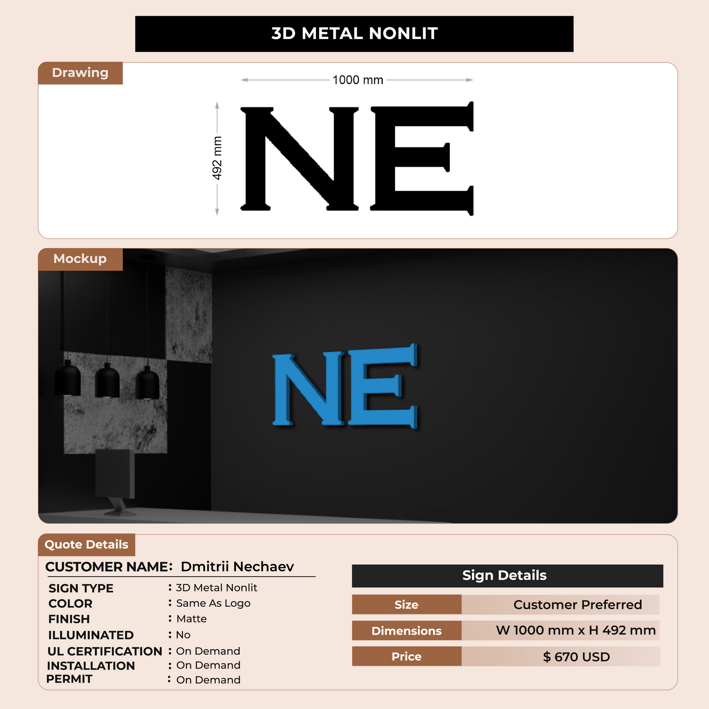 Custom Signs for Dmitrii Nechaev