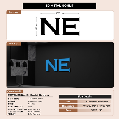 Custom Signs for Dmitrii Nechaev