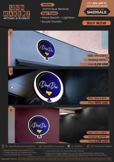 Business Signs For Domnique Berenal