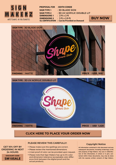 Business signage for Edith Conde