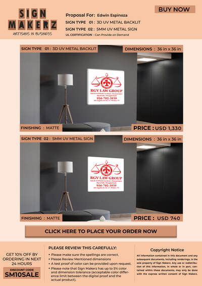 Business Signs for Edwin Espinoza
