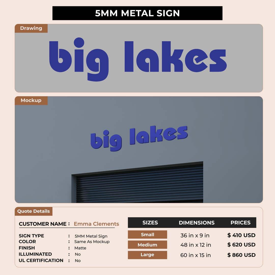 5mm metal sign for Emma Clements