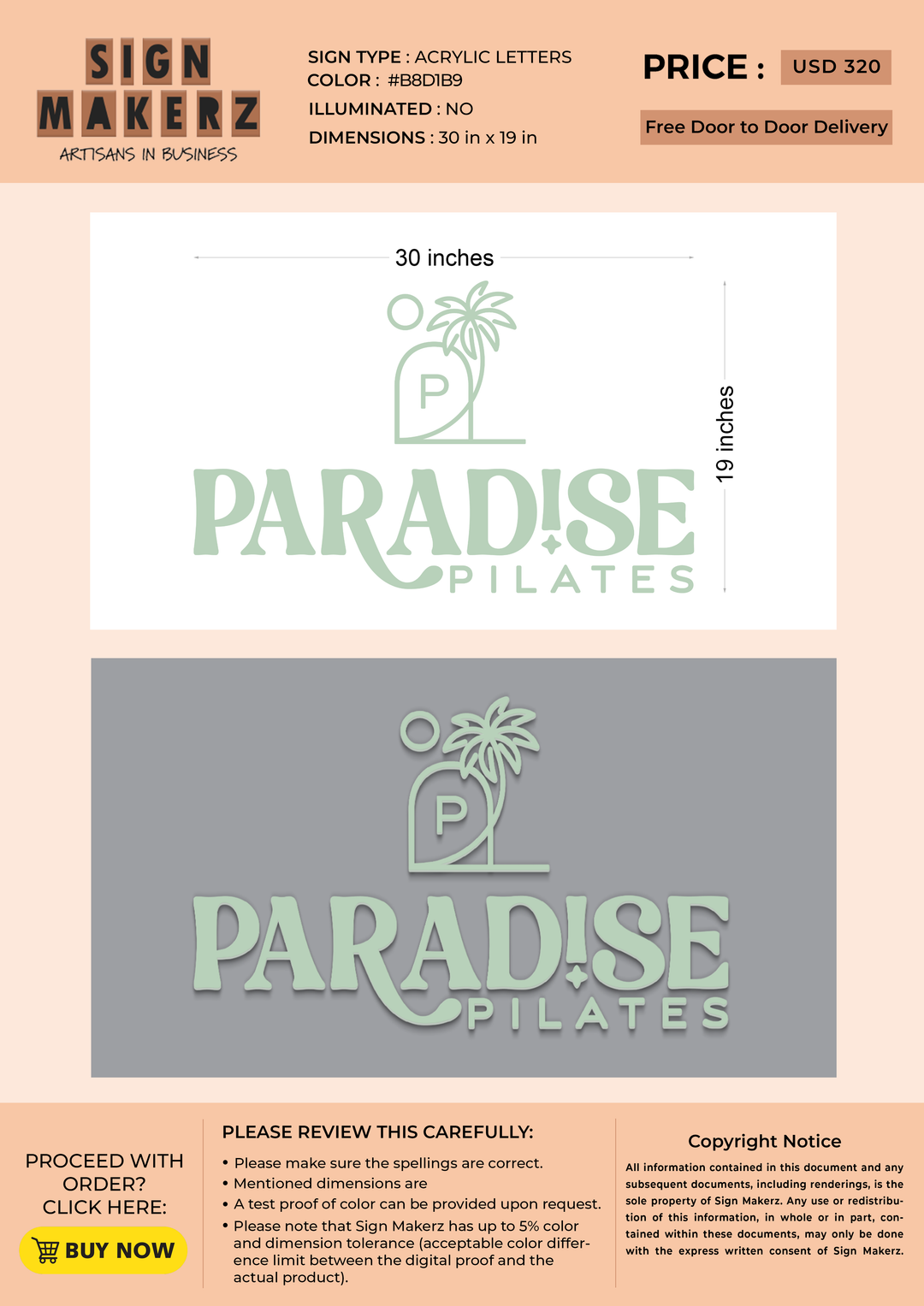 Custom Signs for Erin Canada