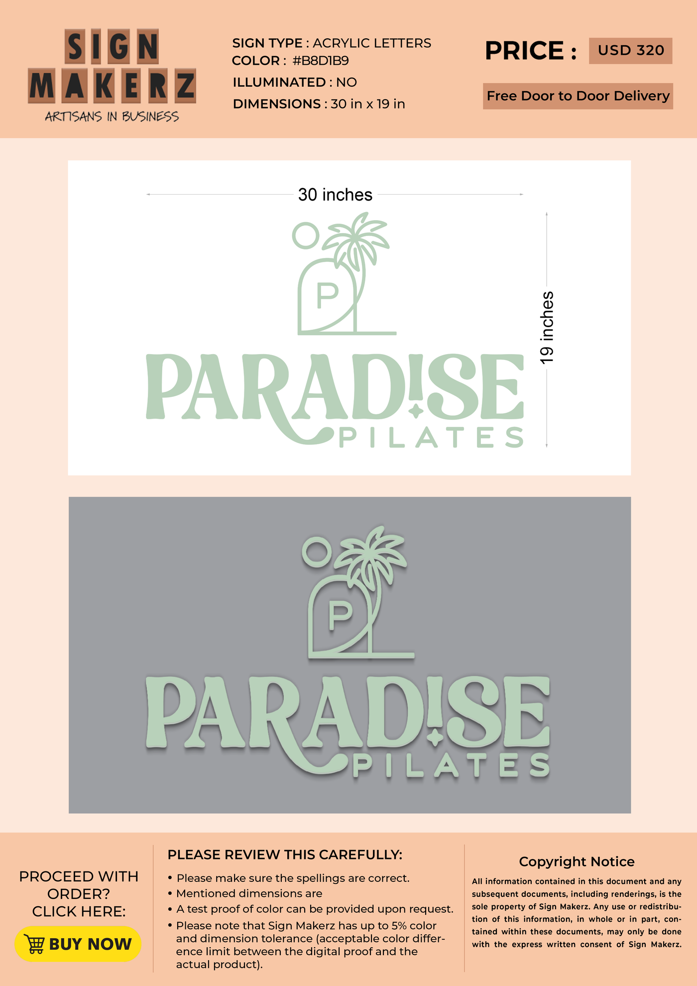 Custom Signs for Erin Canada