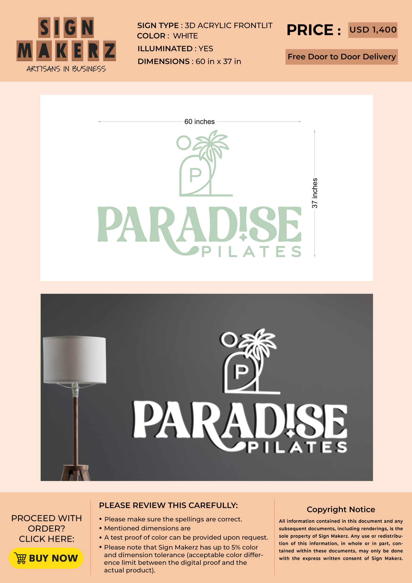 Custom Signs for Erin Canada