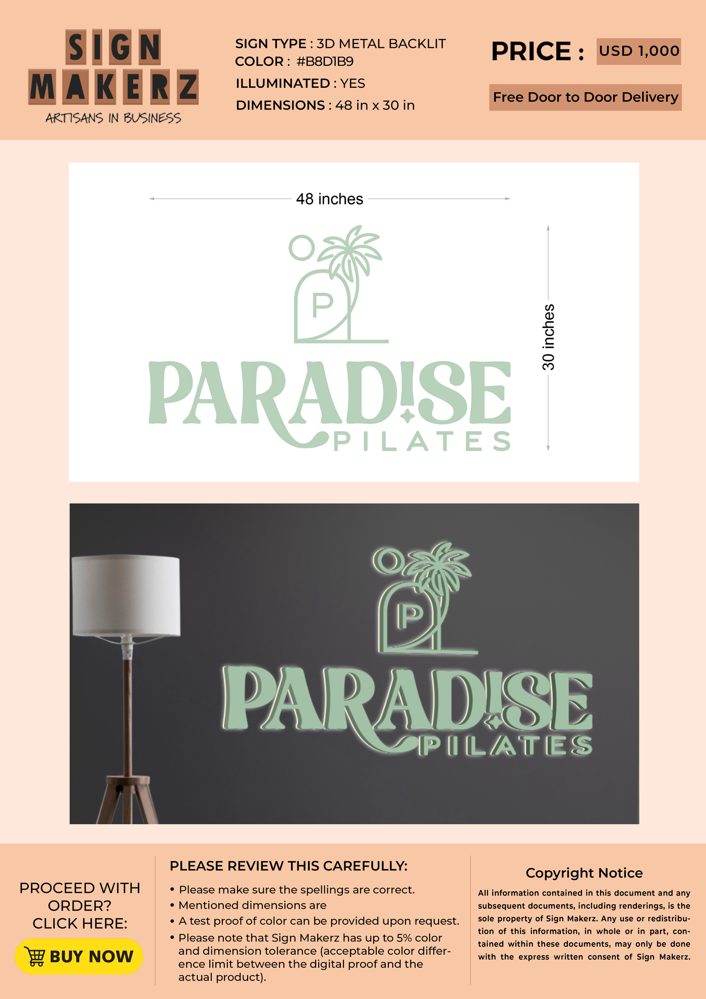 Custom Signs for Erin Canada
