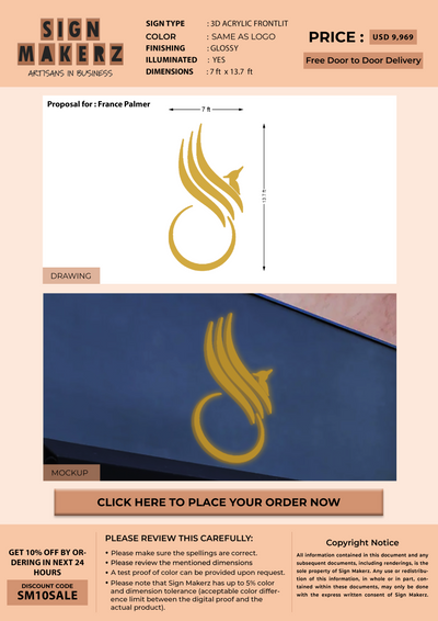 3D Business Signage for France Palmer
