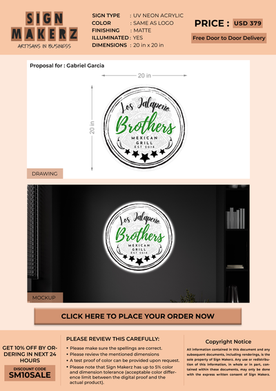 Business signage for Gabriel Garcia