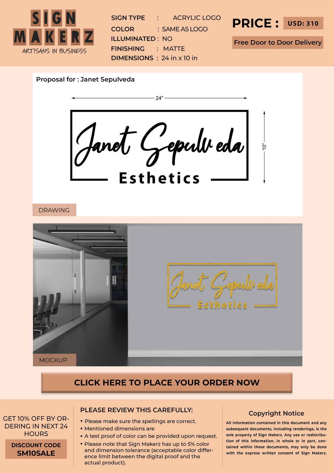 Custom Signs For Janet Sepulveda