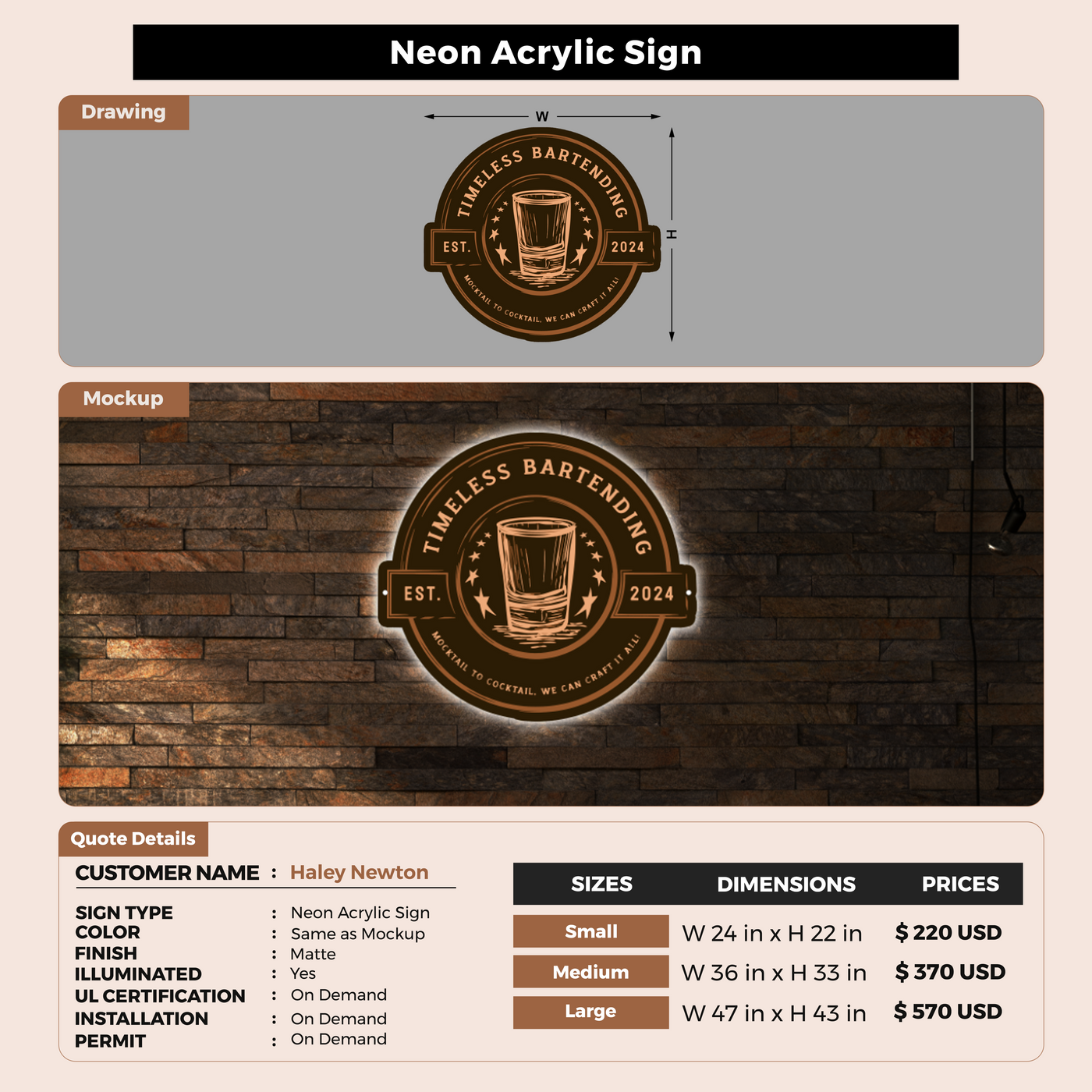 Custom Sign For Haley Newton