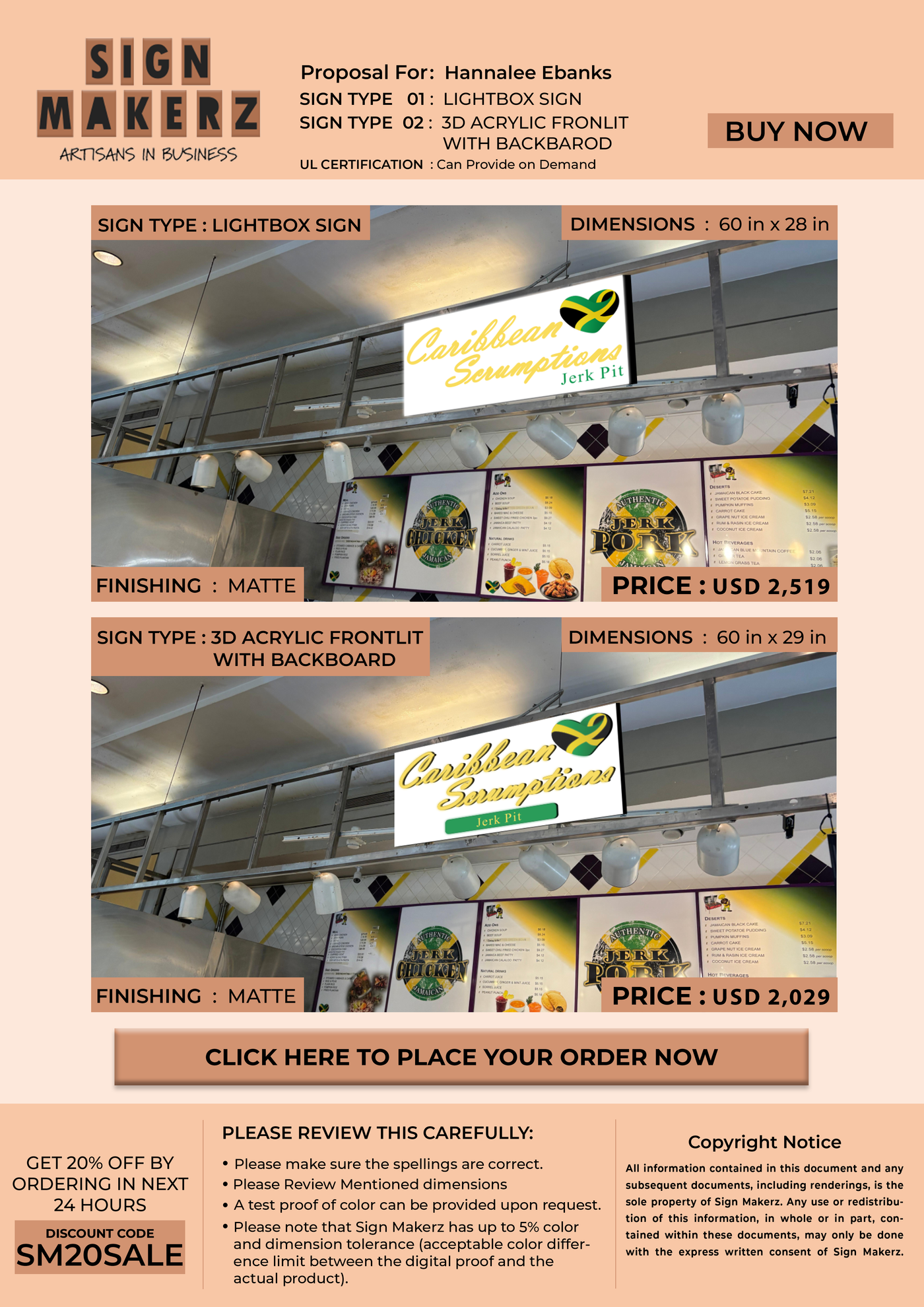 Business Signs for Hannalee Ebanks