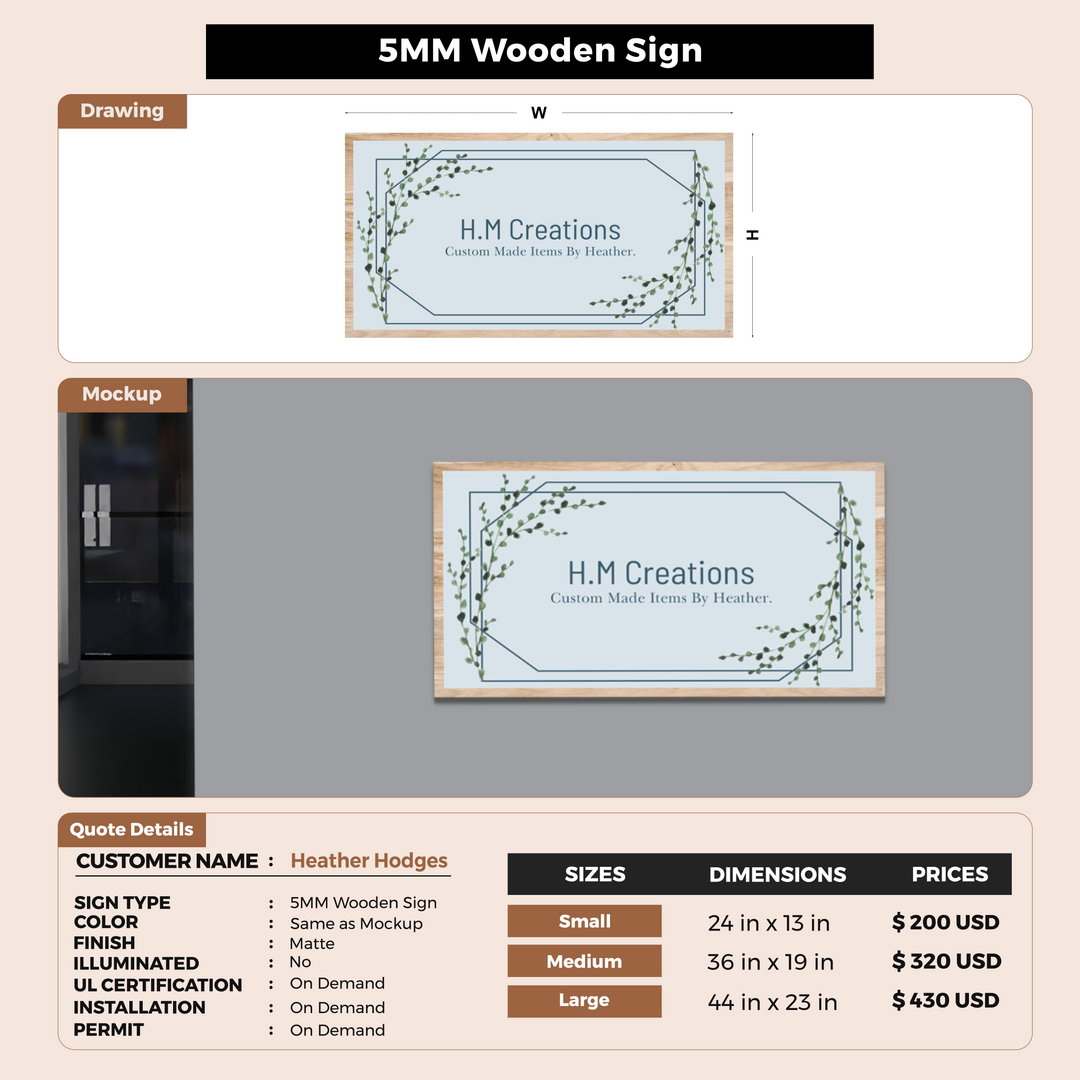 Business Singnage for Heather Hodges