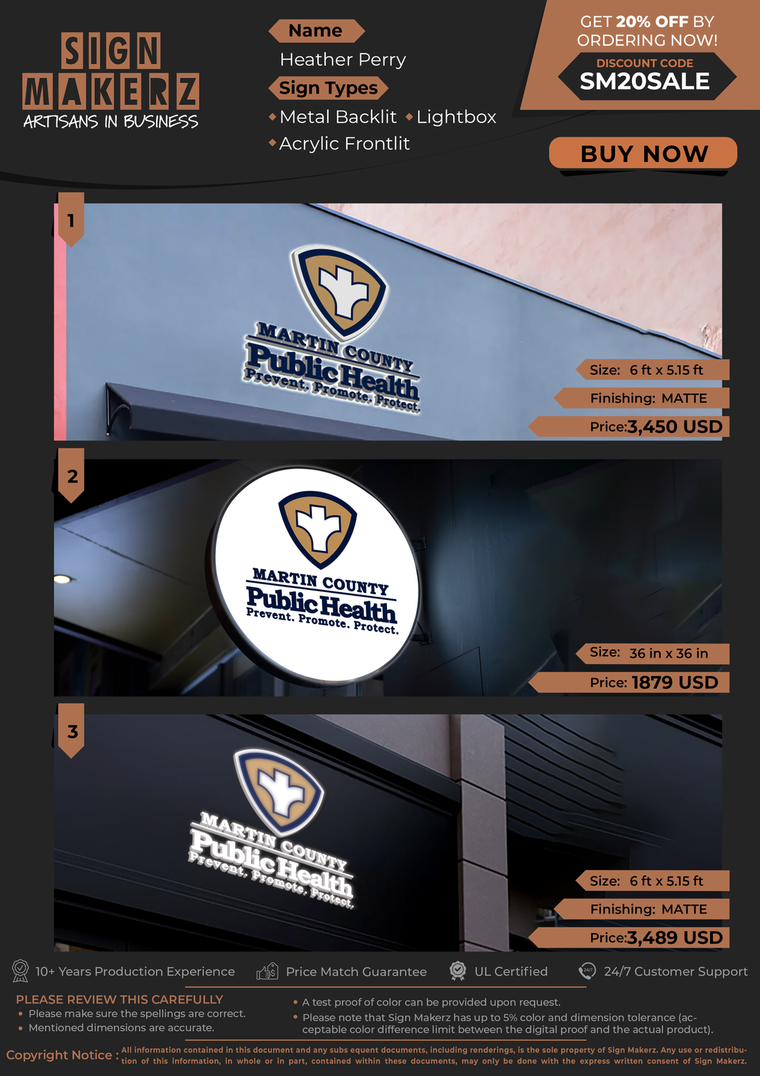 Business Signs For Heather Perry