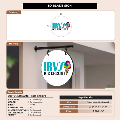 Custom signs for Ilissa Shapiro