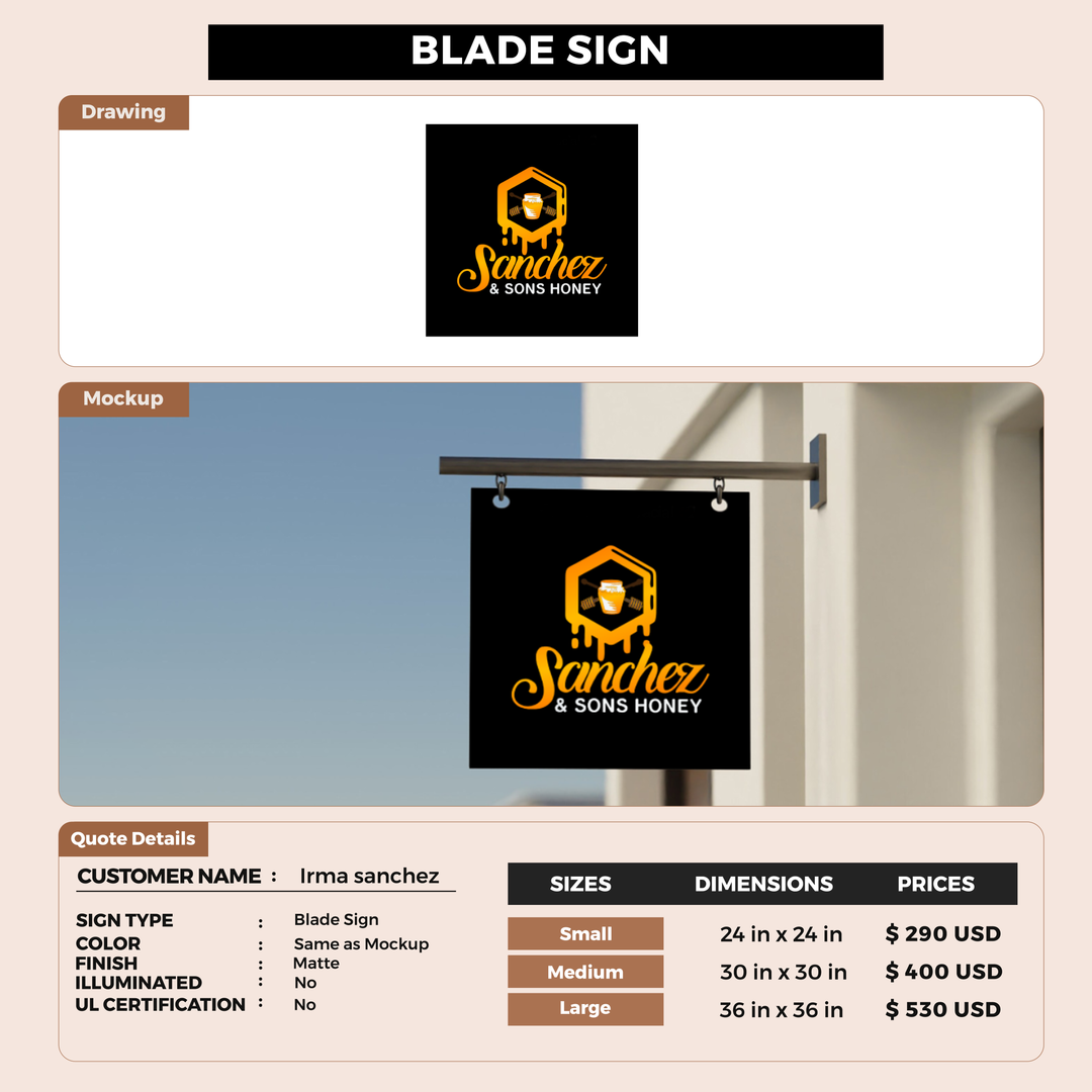 2d blade sign for Irma sanchez