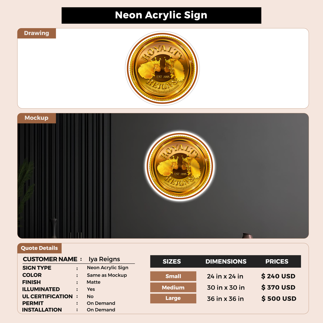 Business Signs for Iya Reigns
