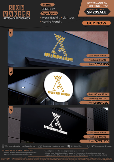 Business Signs for JENNY LY