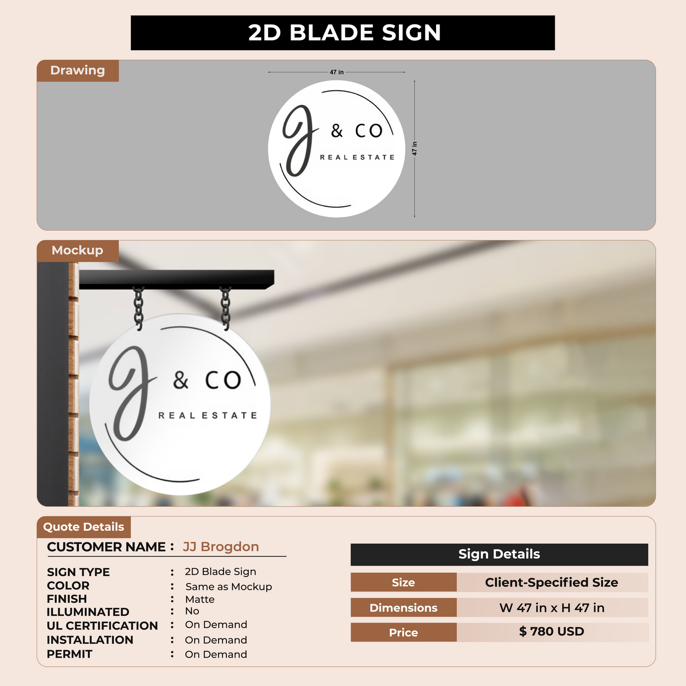 2D Blade Sign for JJ Brogdon