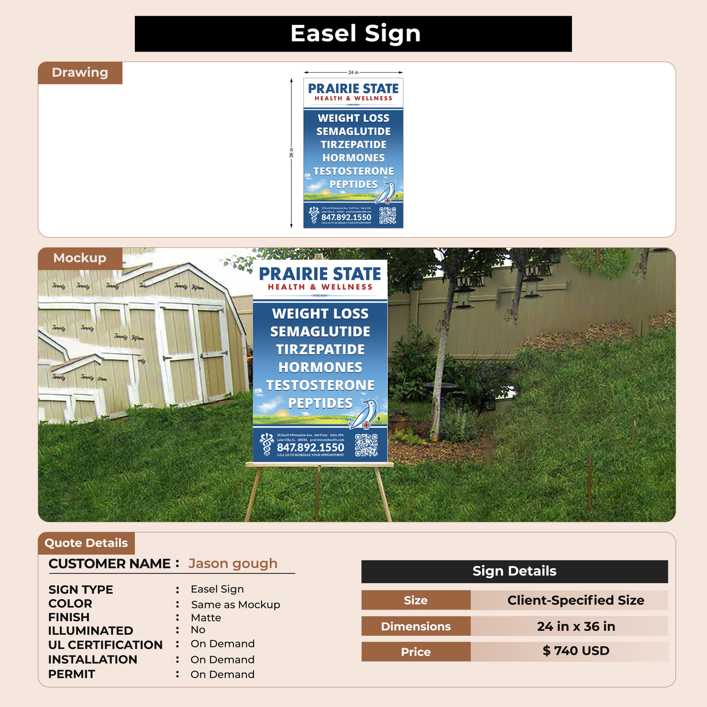 Business signage for Jason gough