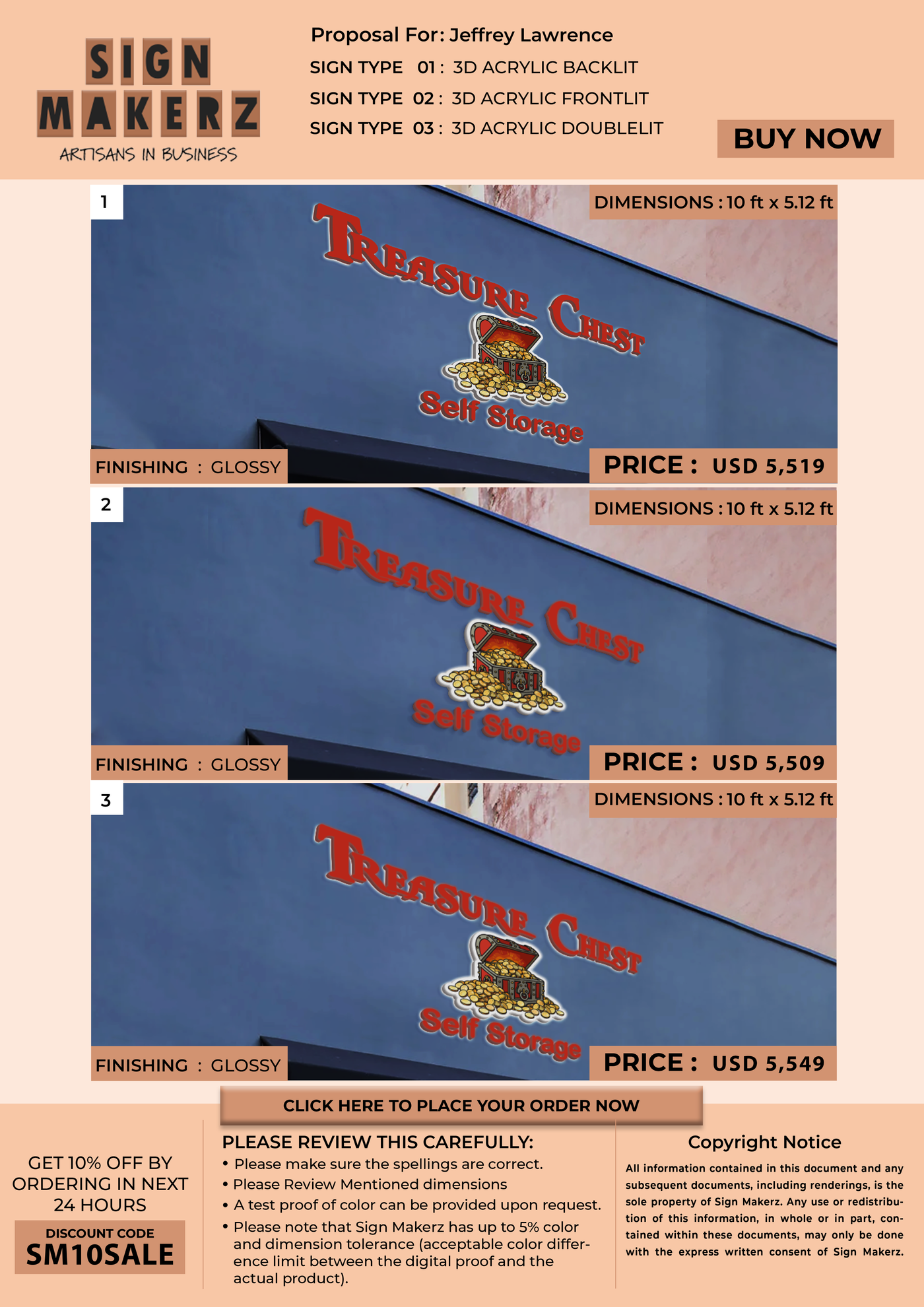 Business signage for Jeffrey Lawrence