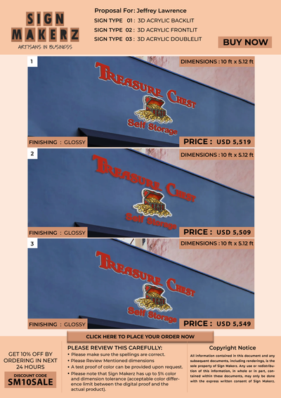 Business signage for Jeffrey Lawrence