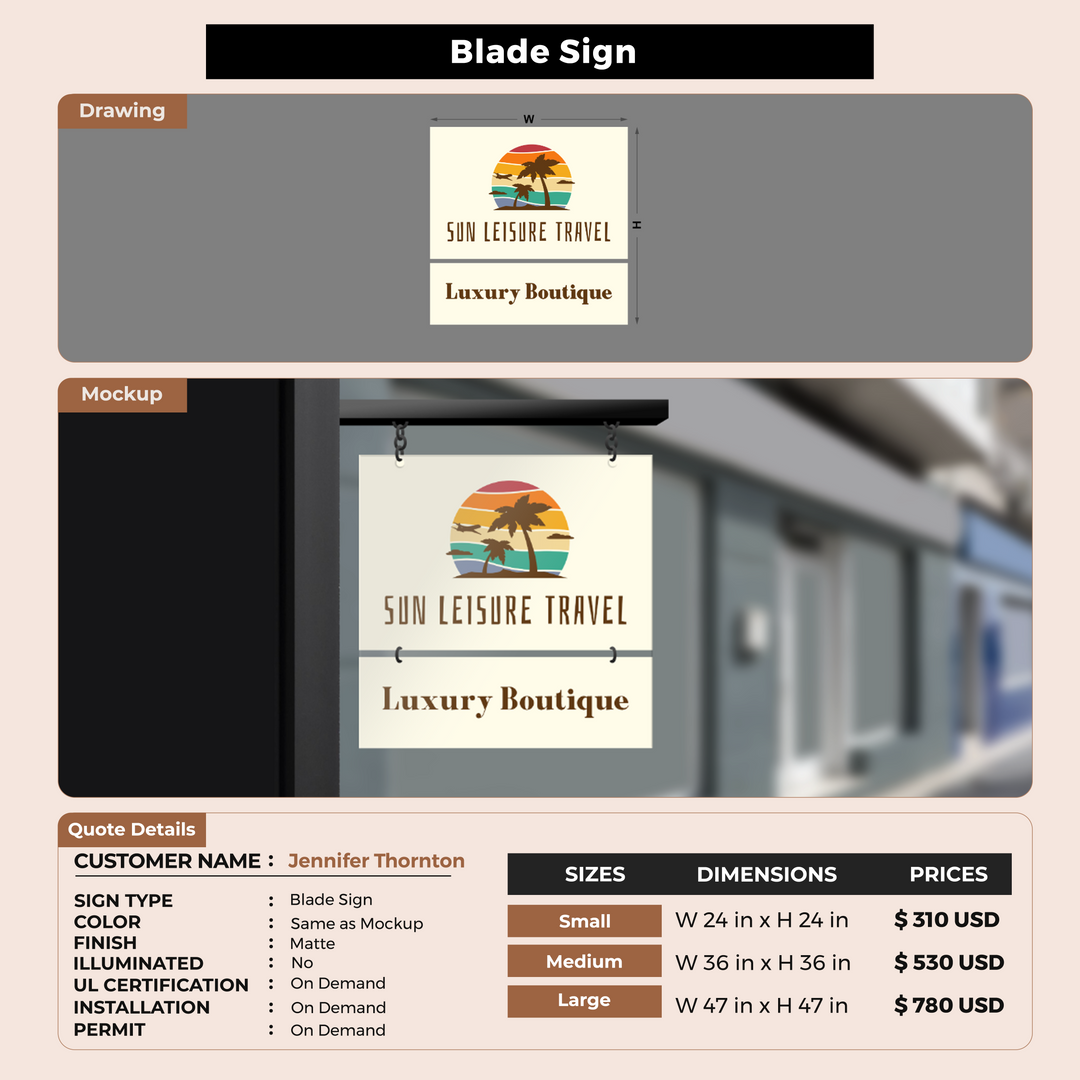 Blade Sign For Jennifer Thornton