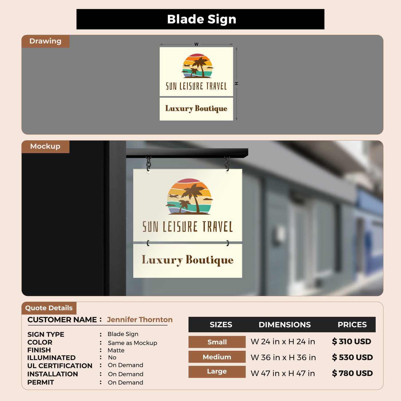 Blade Sign For Jennifer Thornton