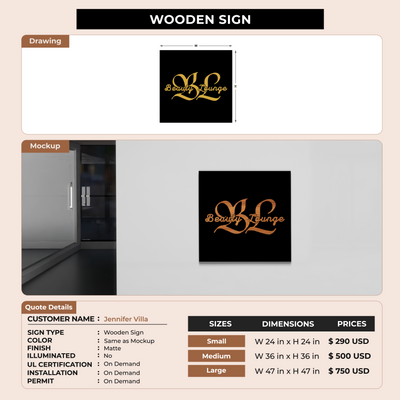 Custom Signs For Jennifer Villa