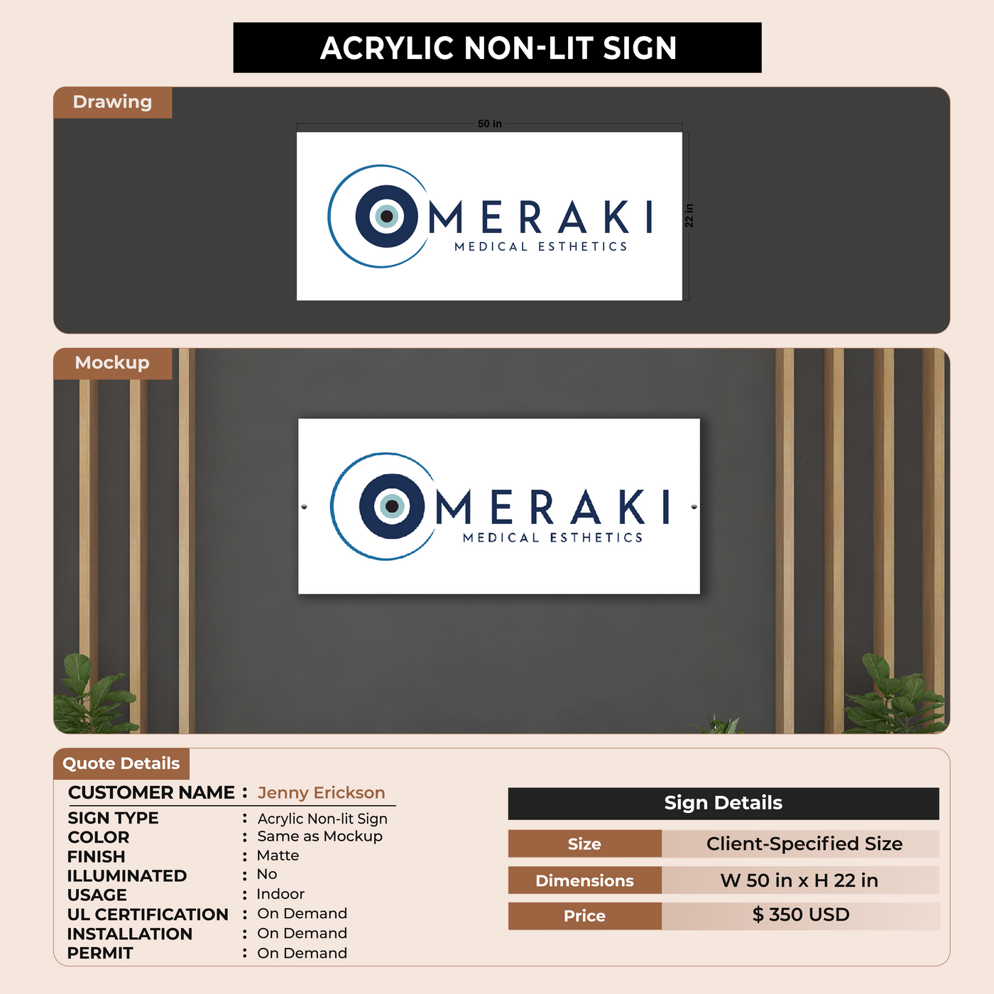 Custom Signs For Jenny Erickson
