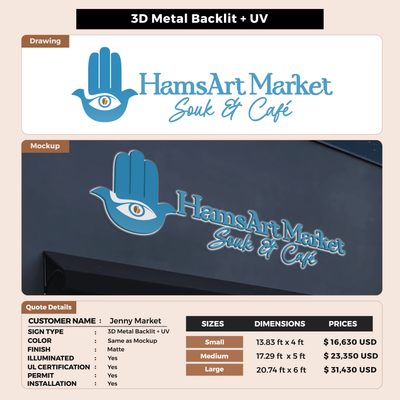 Business Signs for Jenny Market