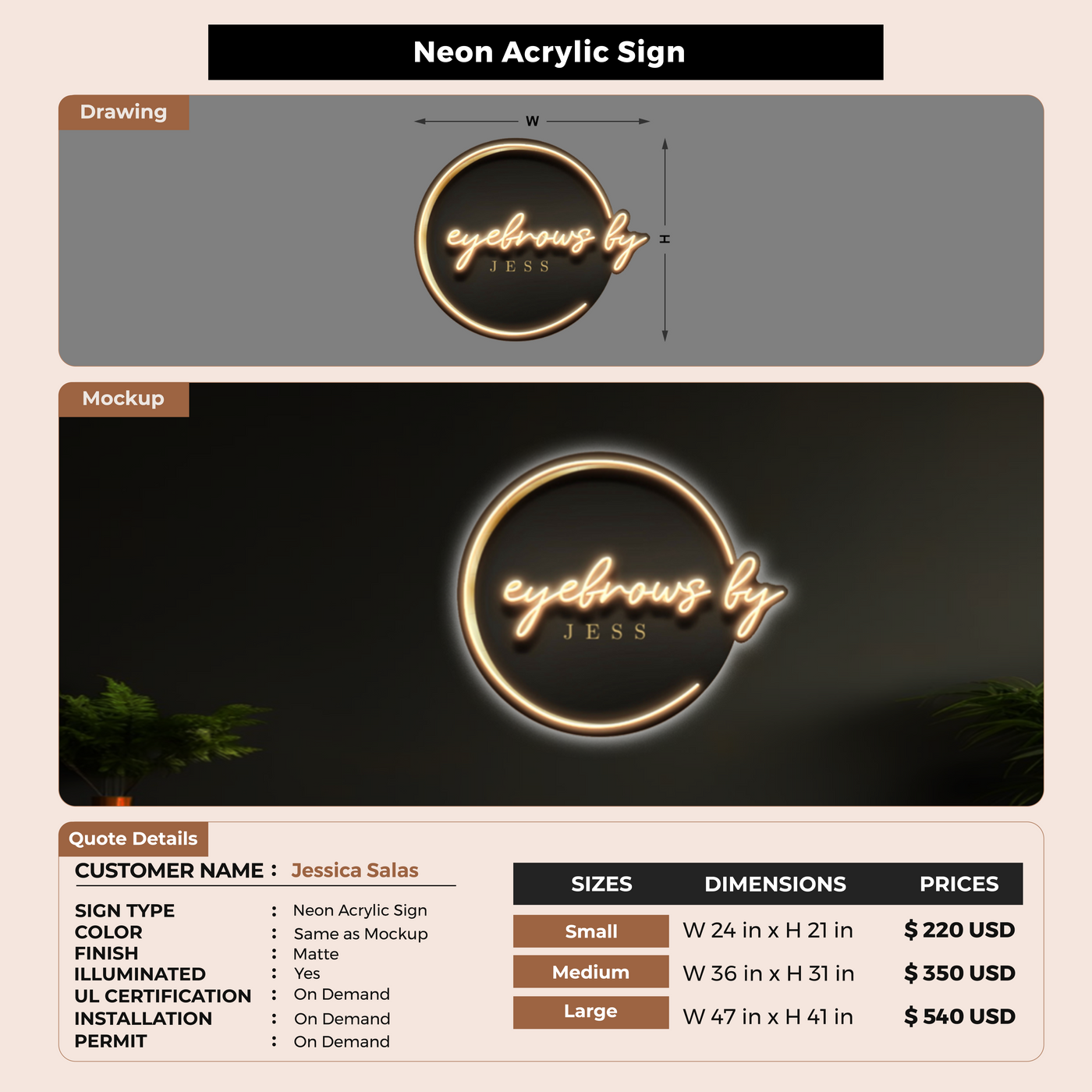 Custom Signs For Jessica Salas