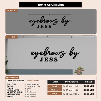 Custom Signs For Jessica Salas