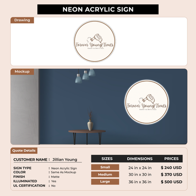 Business signage for Jillian Young